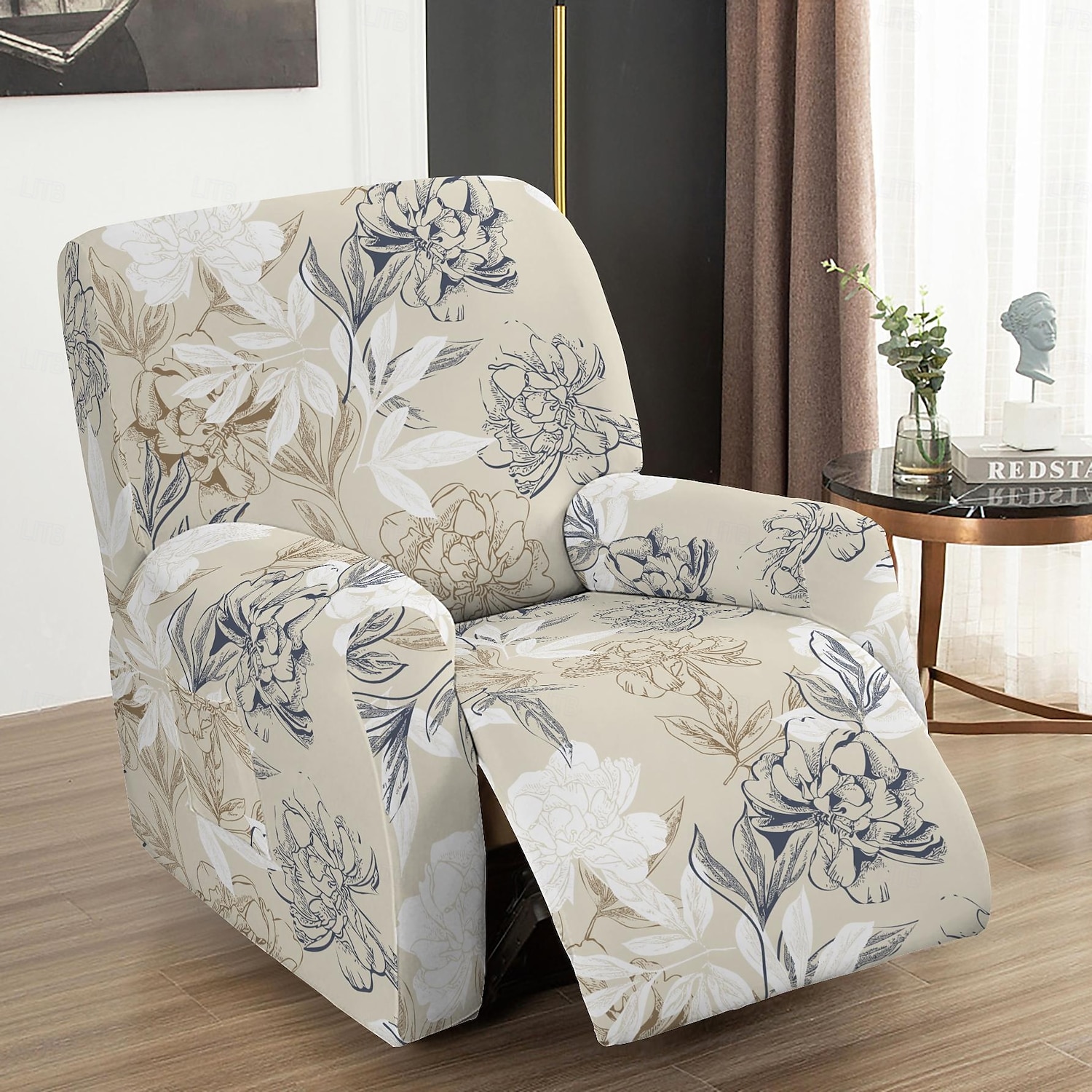 Copridivano reclinabile con chaise longue e stampa geometrica del 2025 a $24.99 –P1
