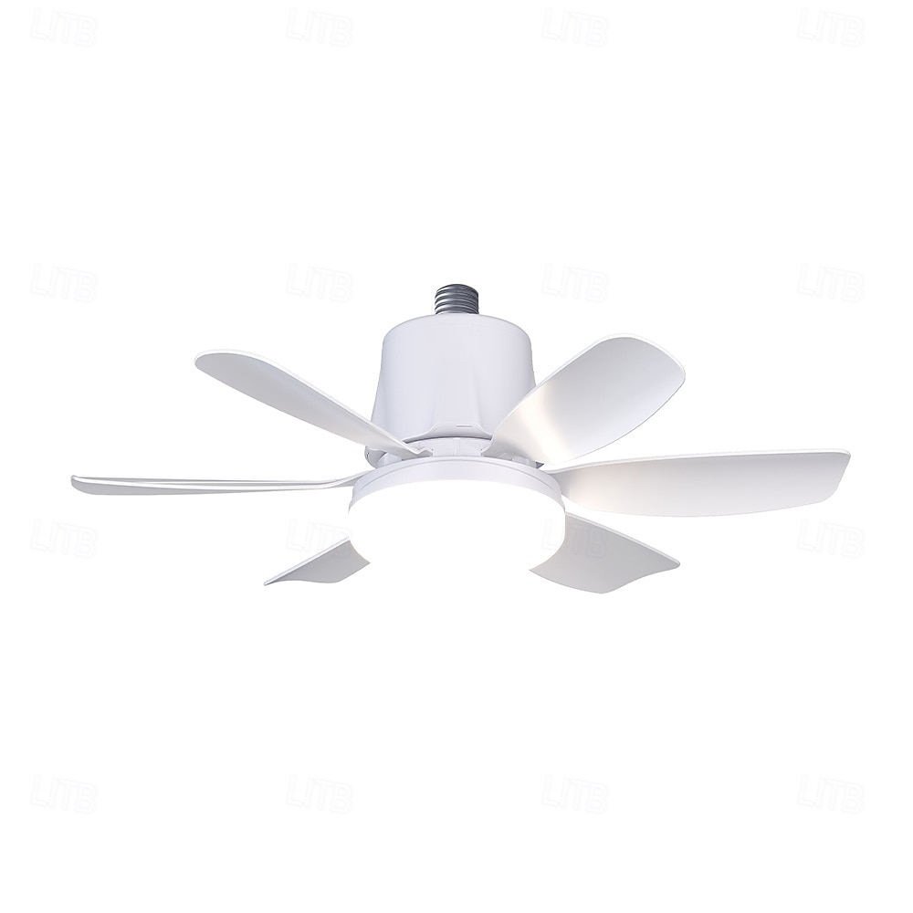 1 Pc 42cm/16.5 Inch Socket Fan Light with Remote, Small Ceiling Fans with Lights, LED Light Bulb Fan, Easy Install Screw-in E26/E27 Base for Bedroom Kitchen Garage Living Room 2025 - $32.99 –P16