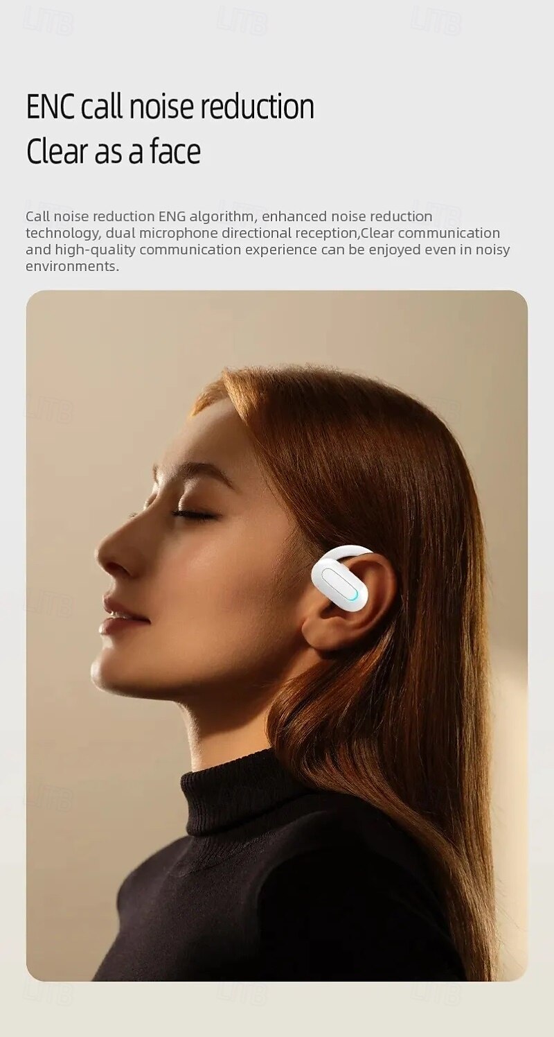 2025年 M-F9 Bluetooth 5.3 ワイヤレスイヤーフックイヤフォン – オープンイヤーTWSヘッドフォン ENCノイズキャンセリング 低遅延ゲーミング IOS  Android用  コレクション – $22.99 –P11