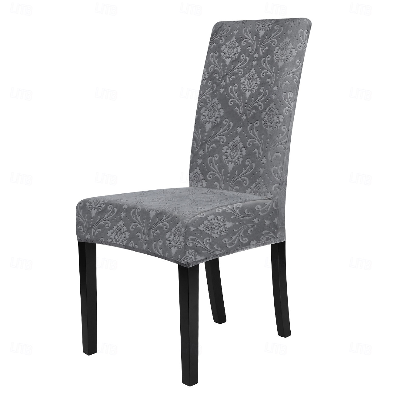 Trekk til spisestuestol med stretchjacquard-mønster i damaskmønster, tettsittende passform, polyester/spande, maskinvaskbar 2025 - $30.99 –P2