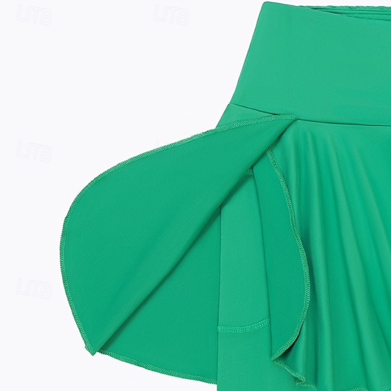 Damskie Solidne kolory Spódnica casualowa Spódnica tenisowa z legginsami Pofałdowany Boczne kieszenie Szybkie wysychanie Bransoletka tenisowa Golf Pikle Doły Czarny Biały Fioletowy Odzież tenisowa 2026 - $21.99 –P19