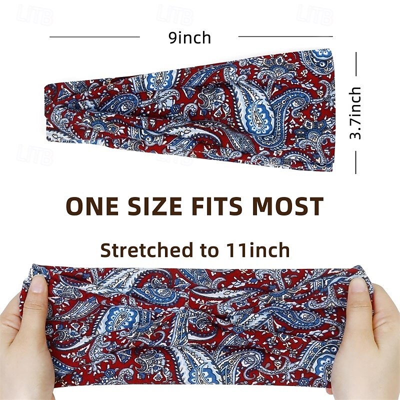 Hoofdbanden voor vrouwen, boho elastische haarbanden voor vrouwen, antislip brede dikke hoofdband, modieuze zachte stof, dameshoofdbanden, korte haaraccessoires voor vrouwen. 2026 - $4.99 –P5