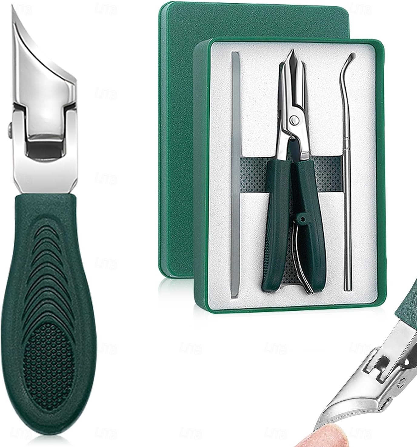 Coupe-ongles biseauté en forme de bec d'aigle, coupe-ongles incliné anti-éclaboussures à large ouverture et à long manche, trois ensembles de coupe-ongles biseautés en forme de bec d'aigle, pour de 2025 ? $9.99 –P6