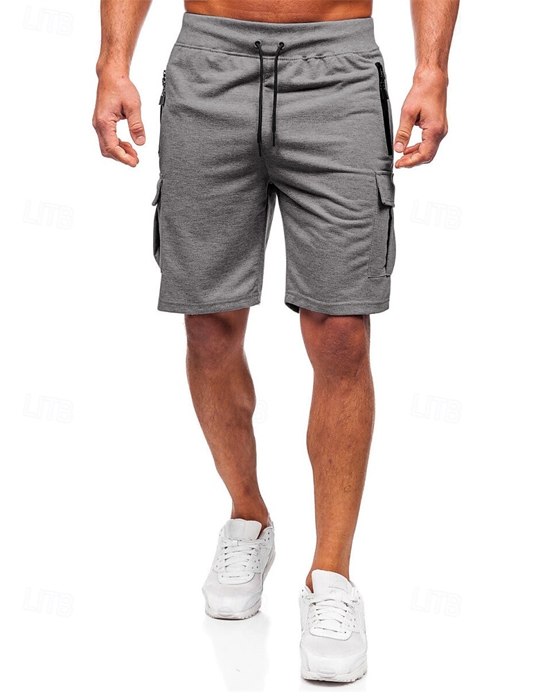 Homme Short athlétique Shorts de survêtement Shorts Shorts d'été Avec Poches Cordon de serrage Taille Élastique Uni Confort Respirant Court Extérieur Sports Classique Occasionnel Noir Gris Claire de 2025 ? $18.99 –P8