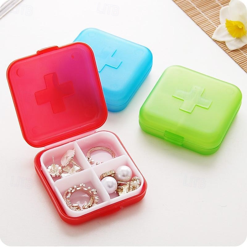 10pcs 5pcs 1pc New Portable Jewelry Box Earplug Box Accessories Mini Sorting Fish Hook Storage Box Medicine Box Portable Small Items Anti Loss Storage 2025 - $4.99 –P4