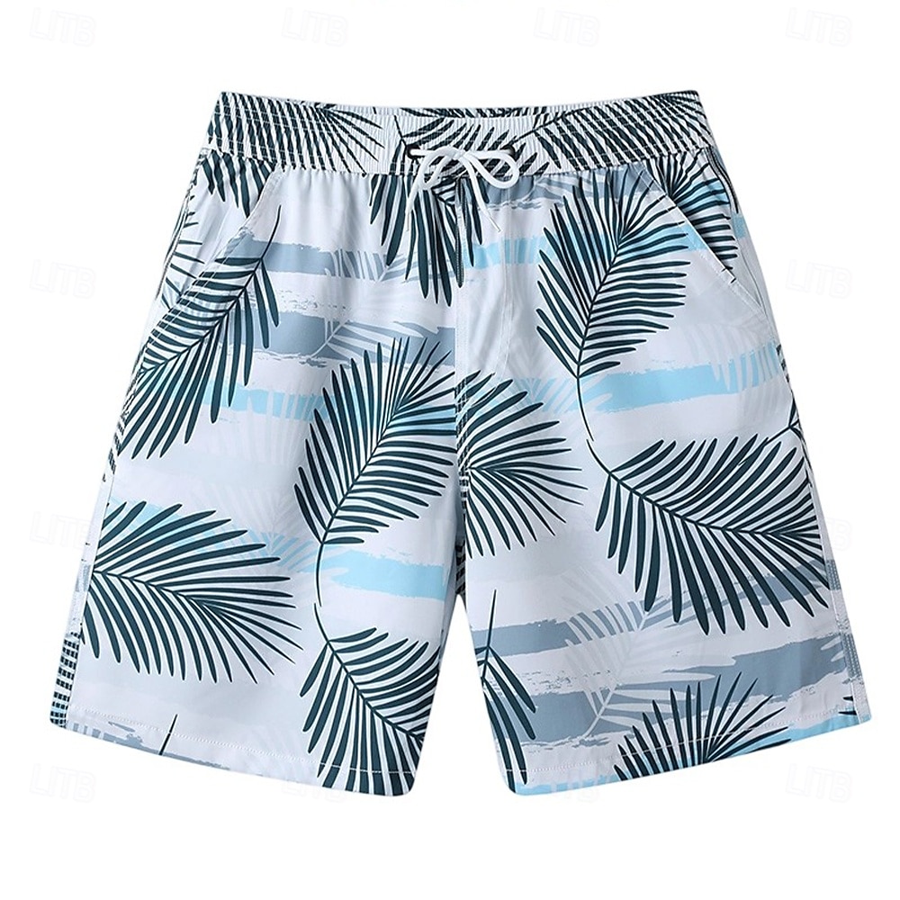 Voor heren Korte broek Strandshorts Trekkoord Grafisch Blad dier Ademend Sneldrogend Knielengte Buiten Vakantie Huis Vakantie Etnische stijl Meerblauw Leger groen Rekbaar 2025 - $16.49 –P18
