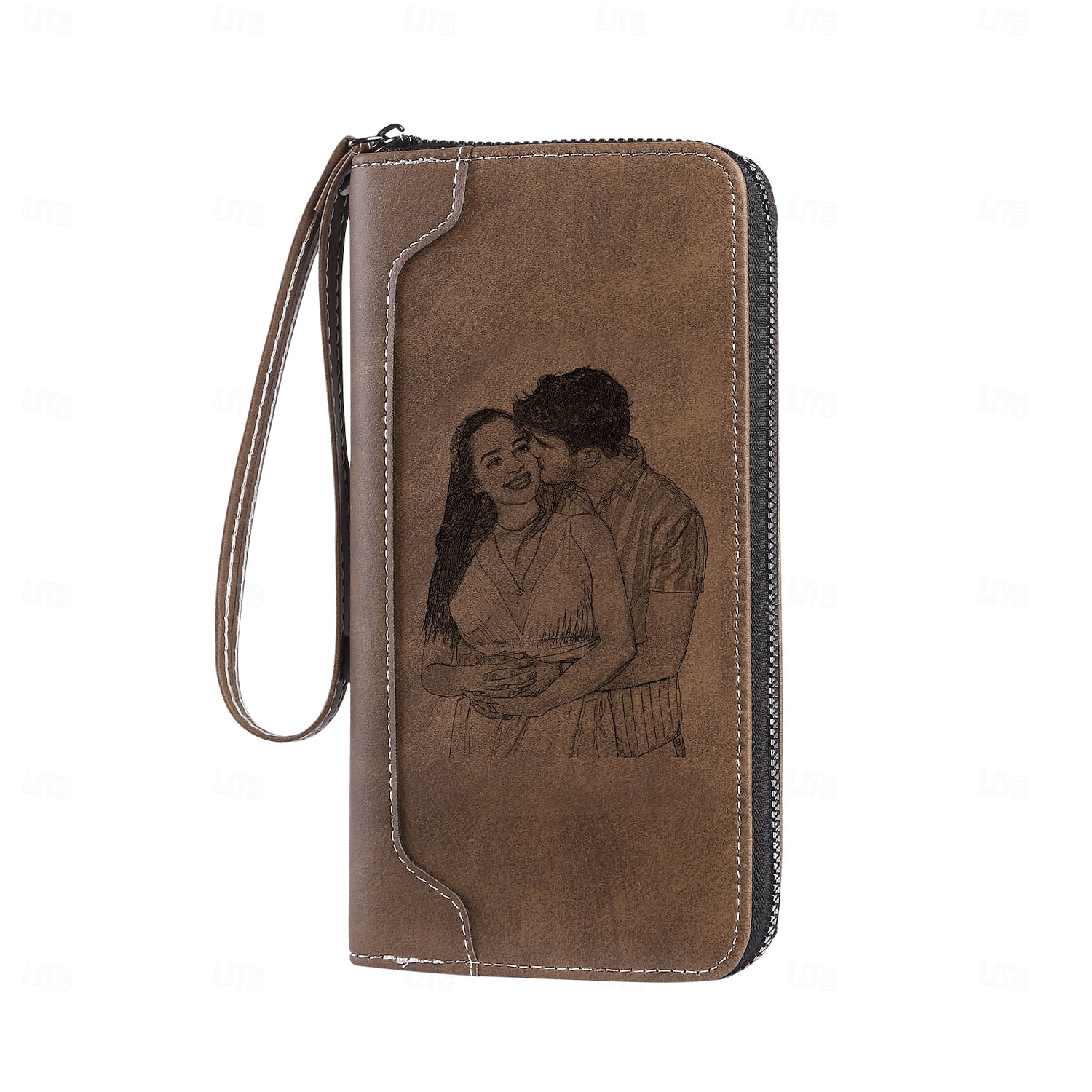 Portafoglio in pelle personalizzato con foto incisa, regalo perfetto per papà, testo personalizzato, festa del papà, compleanno, anniversario, regalo di Natale per lui, portafoglio in pelle personalizzato per uomo del 2025 a $17.49 –P6