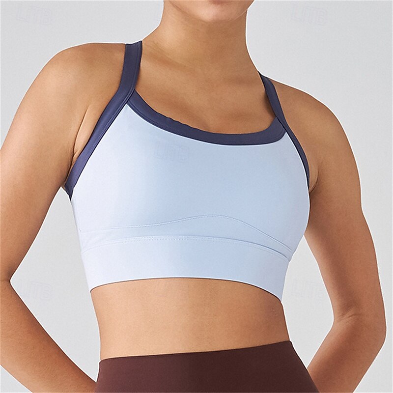 Mujer sujetador de tenis Sujetadores de Deporte A Prueba de Golpes Dispersor de humedad Transpirable Tenis Golf pepinillo Cuello halter Negro Blanco Azul Ropa de tenis 2025 - $21.99 –P5