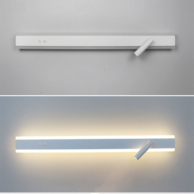 Striscia di lampade da parete a LED con design a luce su e giù, 40/60/80/100/120 cm, moderna lampada da parete a LED per soggiorno, camera da letto, comodino, 10 W, applique da parete per interni in del 2026 a $64.99 –P9