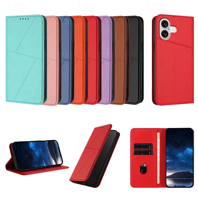 puhelin Etui Käyttötarkoitus Apple AirTag iPhone 16 Pro iPhone 16 Pro Max iPhone 15 Pro Max Plus iPhone 14 13 12 Pro Max Plus iPhone 13 12 11 Pro Max Lompakkokorttikotelo Läppäkotelo Iskunkestävä 2025 - $17.99 –P1