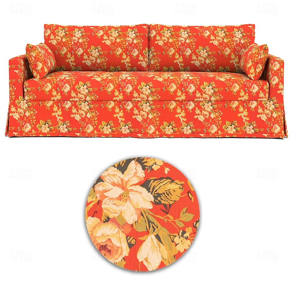 Sofabezug für Hyltarp-Sofa, gesteppt, floral, 100 % Baumwolle 2025 - $226.49 –P10