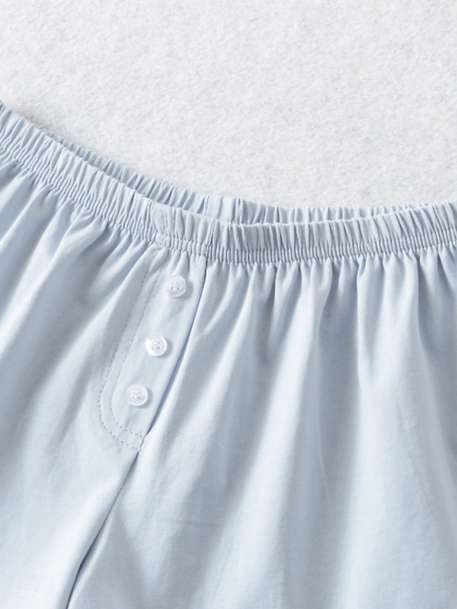 Dámské šortky Jednobarevné Chinos Módní Casual Athleisure Krátké Střední pas Hladké Elastický pás Pohodlné Měkké Komfortní Elastické Venku Ulice Světle šedá Černá Bílá Modrá Léto Volný střih 2025 - $15.99 –P19