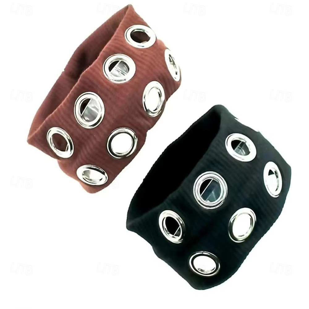 Faixa de cabelo elástica com ilhós vazados para mulheres, estilo punk grunge, faixa de cabelo larga, acessório casual elástico para cabelo de 2025 por $13.99 –P6