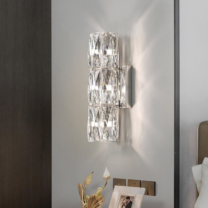Appliques murales d'intérieur en cristal K9 de haute qualité, style nordique, pour salon, magasins, cafés, applique murale en acier, 110-240 V de 2026 ? $96.99 –P2