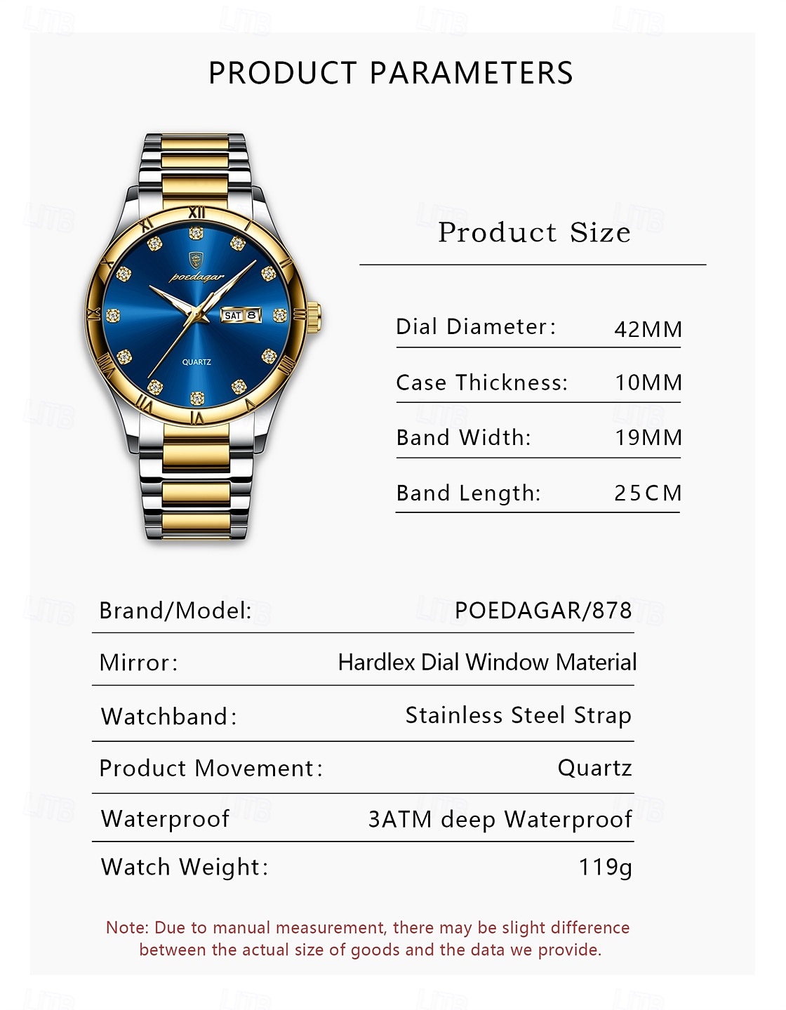 2025年 878 新作 多機能 メンズ レトロウォッチ ダブルカレンダー ナイトライト 防水 メンズ クォーツウォッチ  コレクション – $19.99 –P7