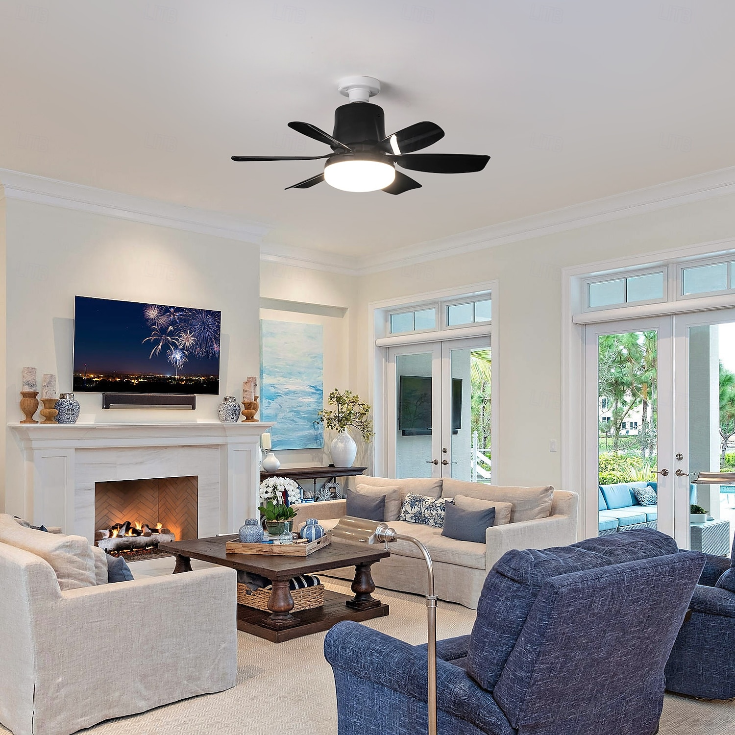 1 Pc 42cm/16.5 Inch Socket Fan Light with Remote, Small Ceiling Fans with Lights, LED Light Bulb Fan, Easy Install Screw-in E26/E27 Base for Bedroom Kitchen Garage Living Room 2025 - $32.99 –P14