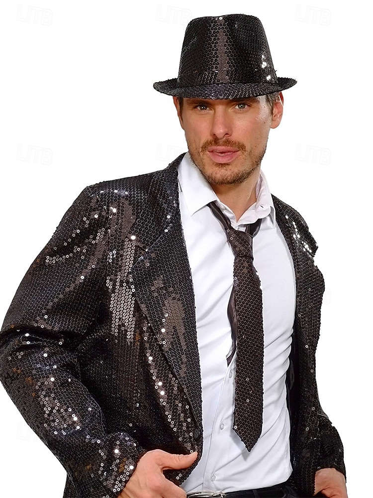 Herren-Partykrawatte mit Pailletten – verstellbare, funkelnde Satinkrawatte für Abschlussbälle, Tänze, Bühnenauftritte, Nachtclubs und Kostümveranstaltungen 2025 - $11.99 –P1