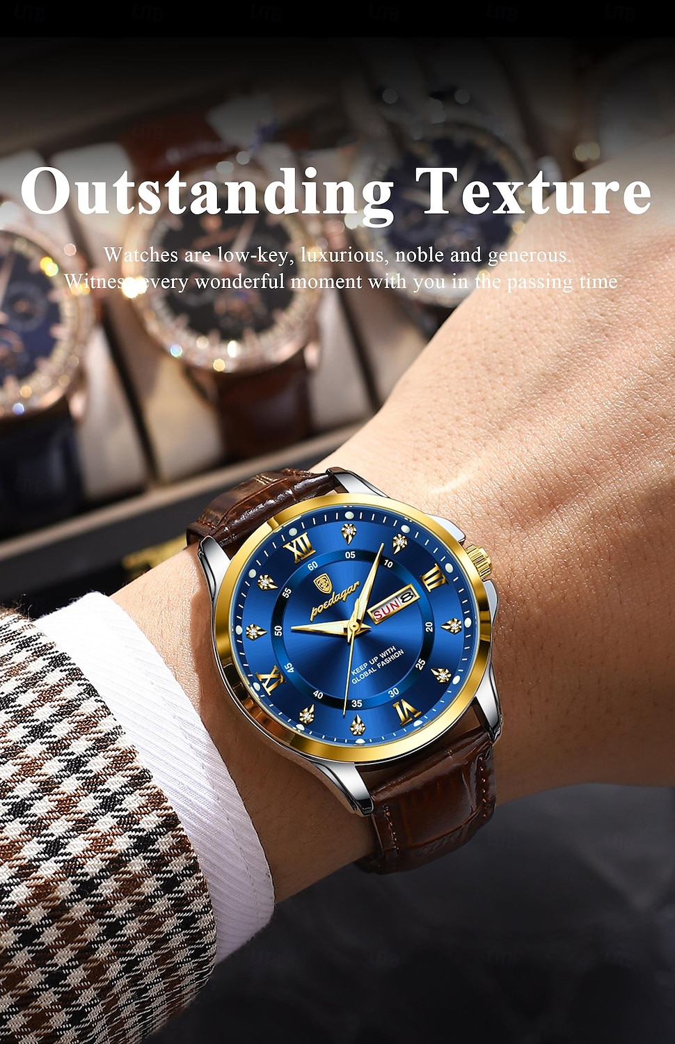 Top Luxury Man Watch Date Week Waterproof Luminous Leather Men Wristwatch Casual Male Clock Sports Men's Quartz Watches 2025 - $37.99 –P2