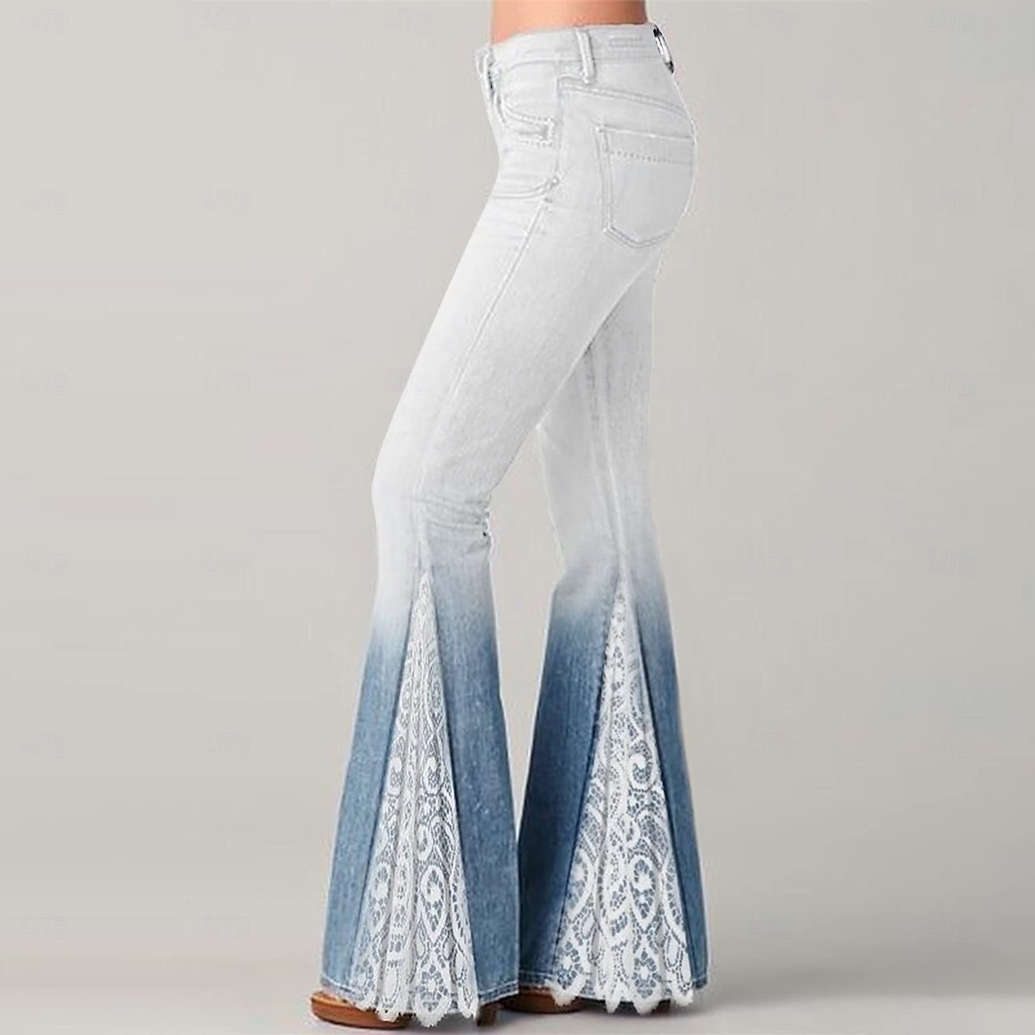 Retró Boho 1970-es évek Bell Bottom Pants Bő nadrág Hippi Közepes derekú Jelmez Női Mindszentek napja Farsang Vakáció Hétköznapi zenei fesztivál Felnőttek Nadrágok 2025 - $37.99 –P5