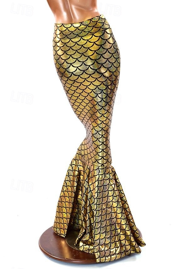 Regina Sirena Gonna Gonna a sirena Coda da sirena Sexy Drag & Glam Vernice in lattice lucido Metallico Per donna Adulti Festival Musicale Parata dell'Orgoglio Mese dell'orgoglio Halloween Carnevale del 2025 a $38.99 –P9