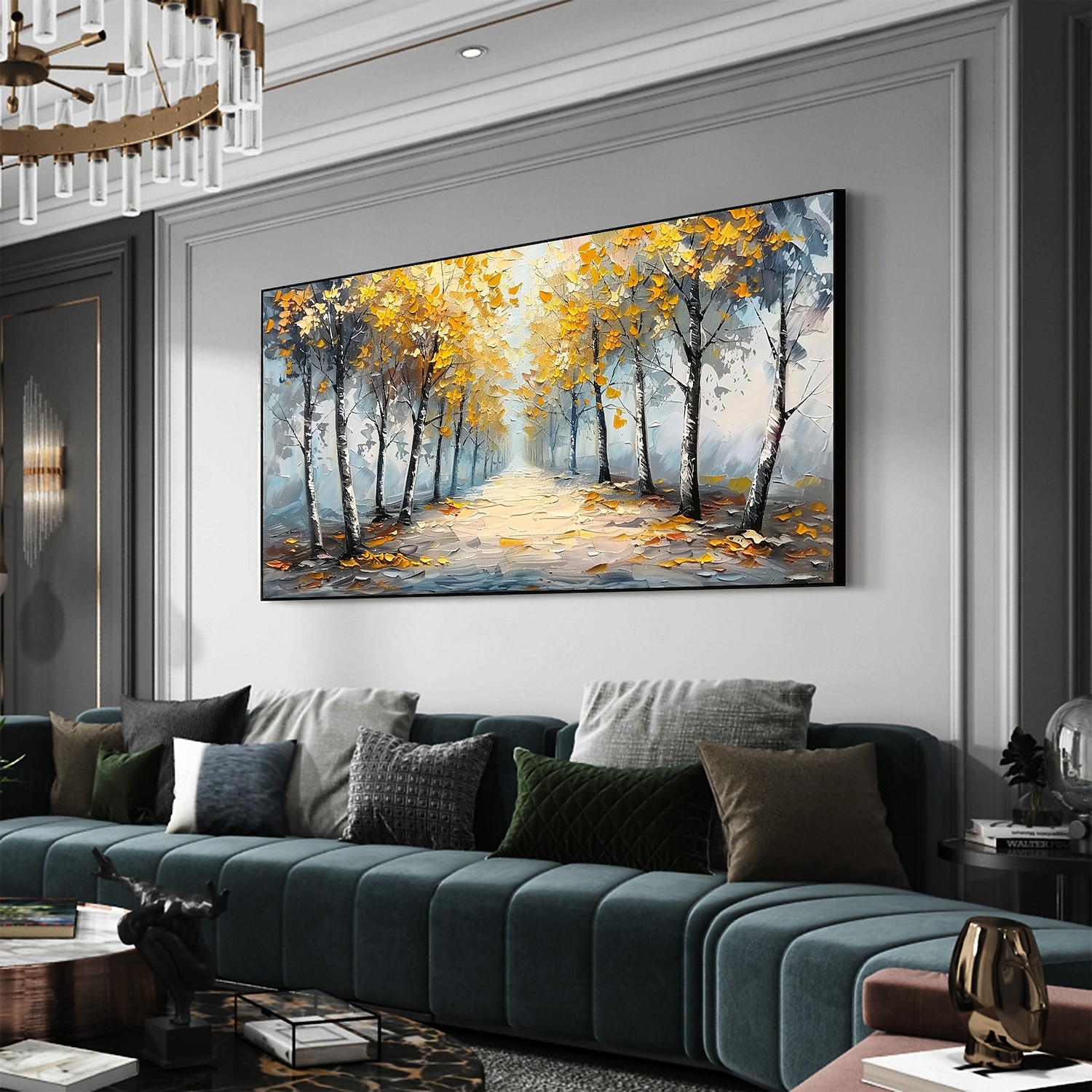 Handmade Original Forest Trail Oil Painting On Canvas Abstract Tree Scenery Wall Art for Home Decor With Stretched Frame Without Inner Frame Painting 2025 - $141.99 –P4