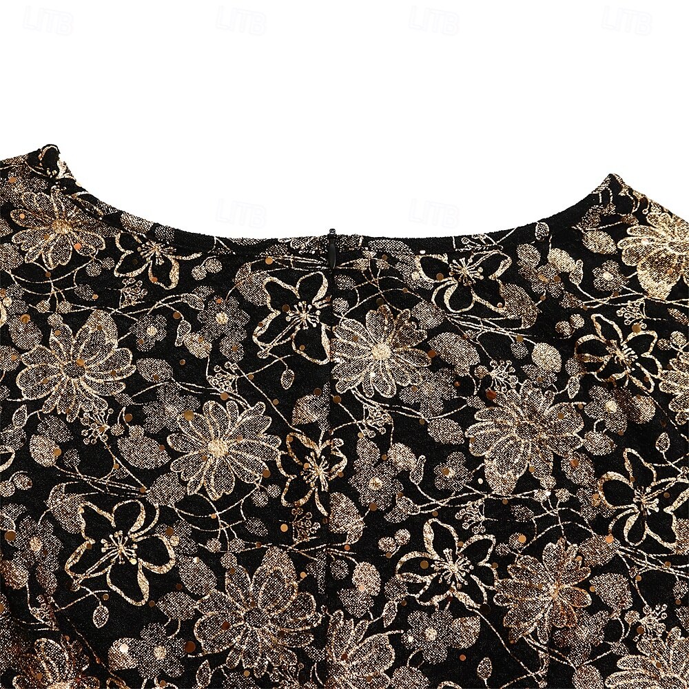 Kleid Mutter der Braut Kleid Elegantes Boot-Ausschnitt Bodenlänges Spitzen Kurzarm mit Pailletten 2025 - $49.99 –P19