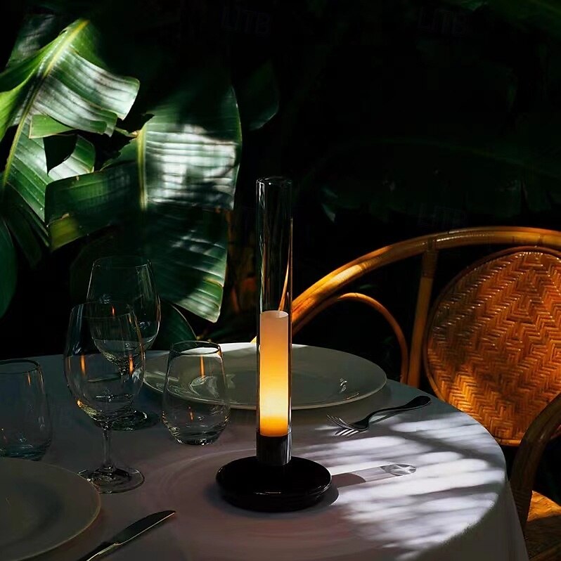 LED Table Lamp, Soft Light No Stroboscopic Rechargeable Ambient Light Touch Controls Multi Tone Lighting 1800mAh High Capacity Battery LED Night Light for Dinner Bar Restaurant 2025 - $99.99 –P9