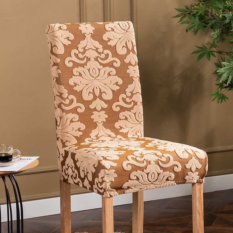 Funda para silla de comedor para el hogar, de tela polar, elástica, para el asiento 2025 - $13.99 –P11