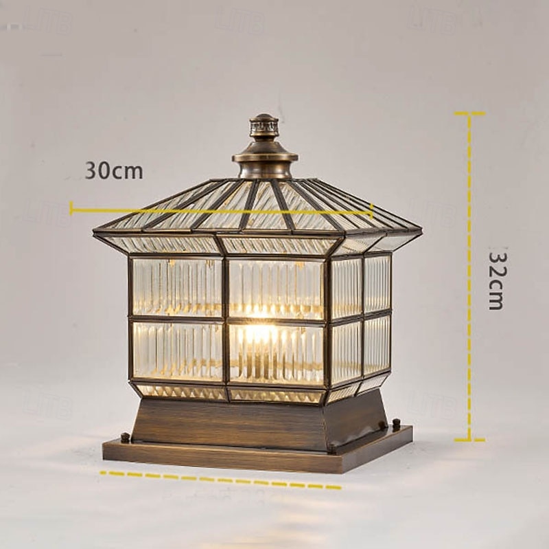 Modern Outdoor Post Lights For House Outdoor Fence Column Light With Acrylic Shade Black Finish, IP65 Waterproof Square Pillar Lights Outdoor For Porch, Doorway, Front Yard 2026 - $491.19 –P2