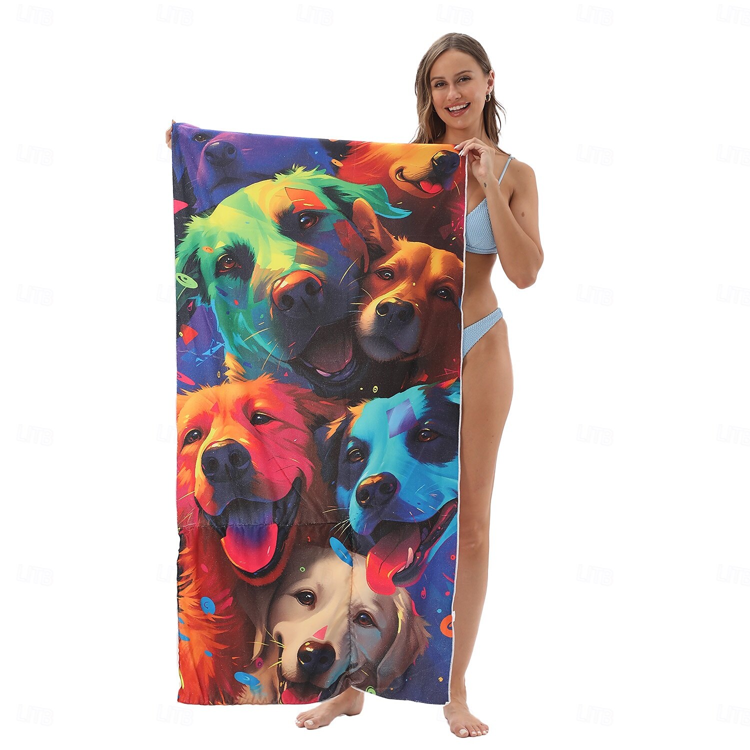 Serviettes de piscine à séchage rapide, serviettes de plage absorbantes 2 en 1, serviettes de camping pliables dans un sac de rangement, pliables, pour piscine, salle de bain, camping de 2025 ? $12.49 –P5
