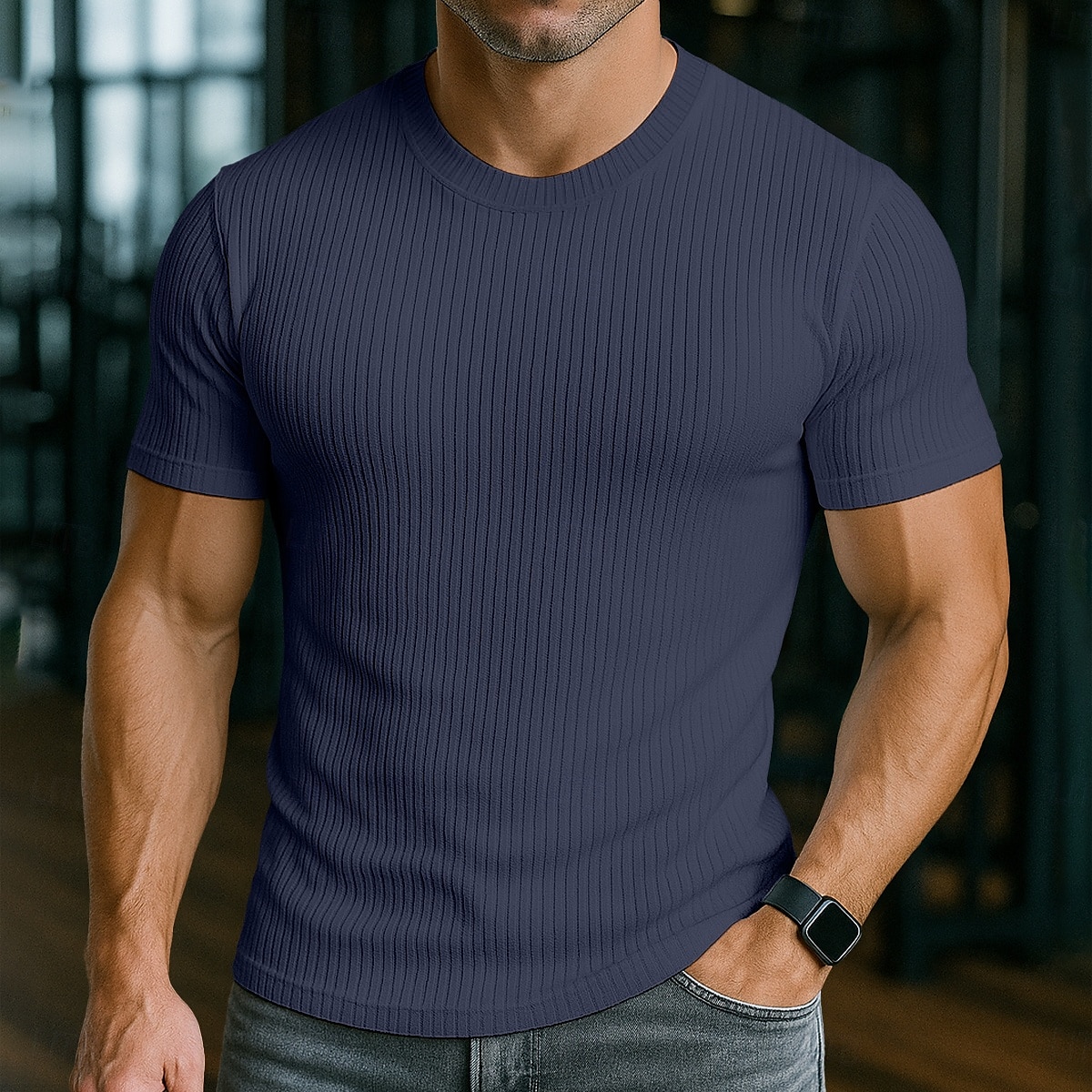 Pánské Tričko Svalová košile Tričko s žebrovaným úpletem Tričko Top Krátké rukávy Tričkový Léto Celý rok Bez vzoru Pit Strip Módní Designové Základní Jednoduchý Dovolená ulice Ležérní Bílá Černá Šedá 2025 - $16.49 –P8