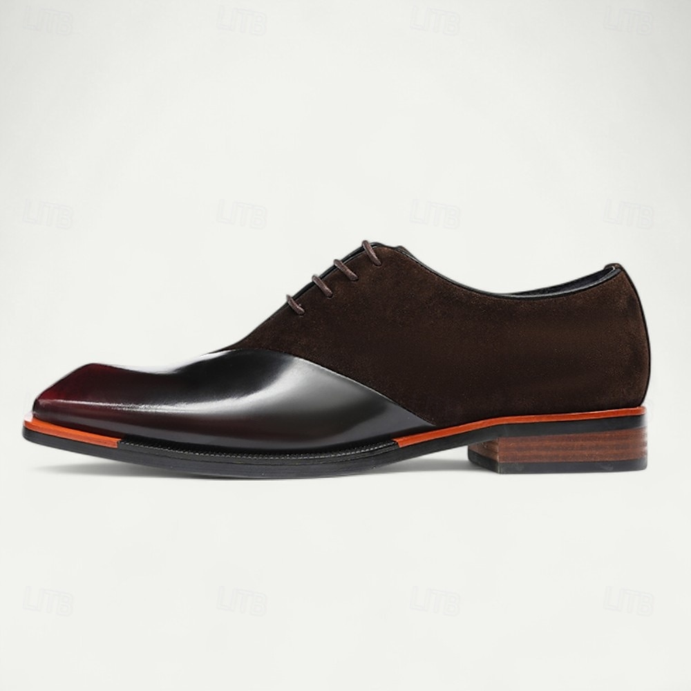 Herren-Schnürschuhe aus hochwertigem braunem Leder mit Brogue-Details – elegante Schuhe für Gala-Dinner, formelle Bälle und Abendveranstaltungen 2025 - $109.99 –P3