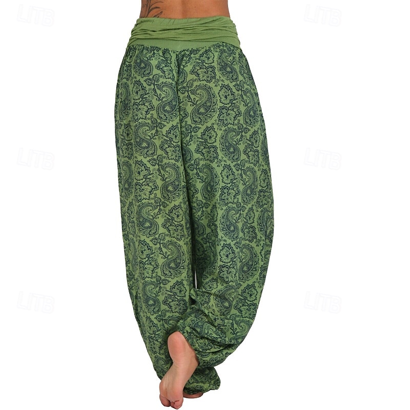 Damen Weites Bein Stoffhosen Hosen Hose Mode Boho Volle Länge Natürliche Taille Blumen Druck Bequem Außenbereich Outdoor Urlaub Alltagstauglich Magenta Saphir Marineblau Aprikose Sommer Normale 2025 - $19.99 –P12