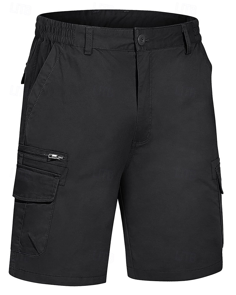 Per uomo Pantaloncini cargo Shorts Pantaloncini Estivi Elastico in vita Multi-tasche Tasca con Patta Semplice Comodità Indossabile Lunghezza al ginocchio All'aperto Sport Quotidiano Moda Casual Nero del 2025 a $40.99 –P6