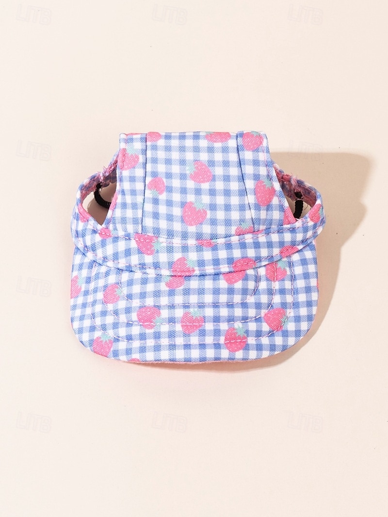Gorra de béisbol para perro, visera playera de verano para perro y gato con agujeros para las orejas, tocado ajustable para cachorros 2025 - $15.49 –P16