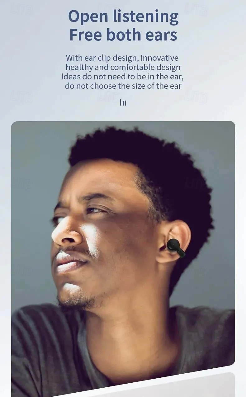 YX09 Open-Ear Wireless Earbuds Bluetooth 5.3 – Ultra-Light Clip-On Headphones with Mic, Low Latency, Waterproof, for Running, Gaming, Phone Calls 2025 - $22.99 –P3