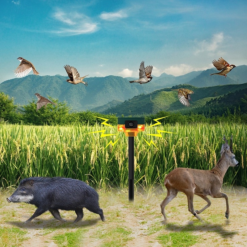 360° Solar Infrared Animal Repeller with Sound & Light Alarm – Motion Sensor Wildlife Deterrent with Voice Broadcast & Speaker 2025 - $41.99 –P9