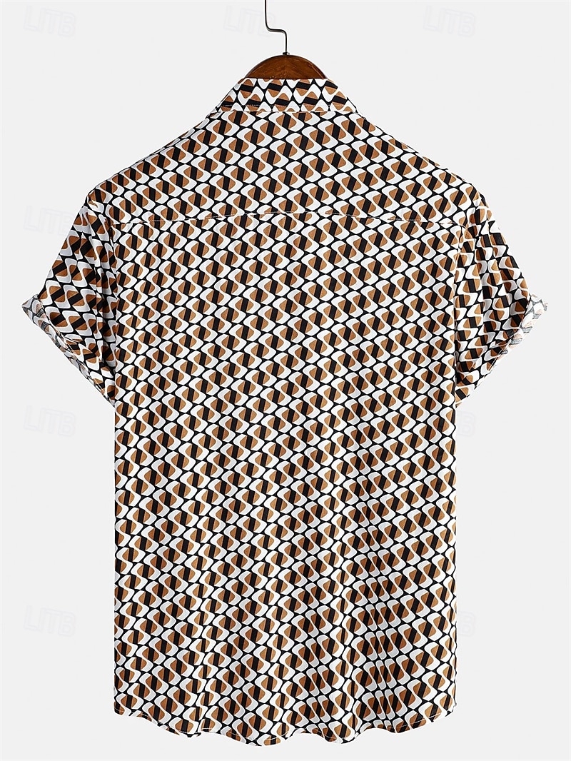 Retro Vintage 1970s Shirt Disco Geometic Psychedelic Men's Halloween Carnival Music Festival Pride Parade Pride Month Adults' Shirt 2025 - $25.99 –P3