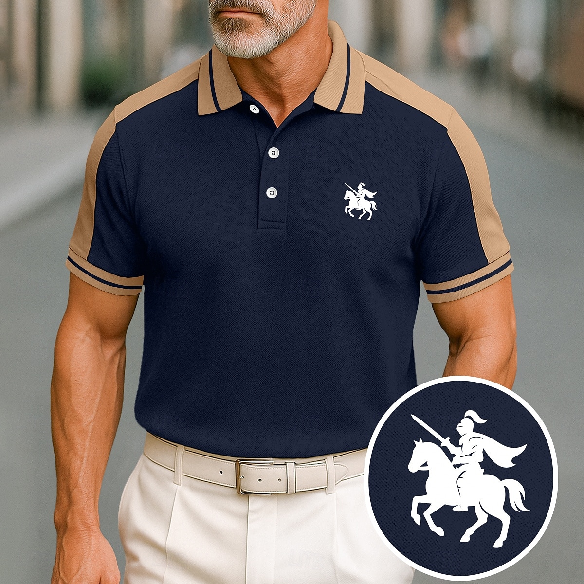 Herren Baumwoll-Poloshirt Golfshirt Geschäft Revers Kurzarm Mode Basic Farbblock Patchwork Bestickt Sommer Weinrot Schwarz Grün aschgrau Dunkel Blau Hellblau Baumwoll-Poloshirt 2025 - $22.99 –P2