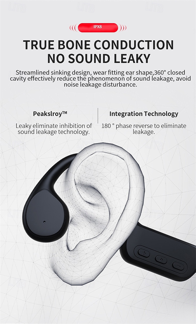 X7 Bone Conduction Bluetooth Headphones for Swimming – Wireless Sports Headset with 32G Memory, IPX8 Waterproof, Open-Ear Design, Magnetic Charging, 300H Standby Time 2025 - $56.99 –P12