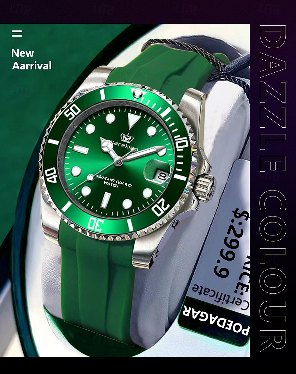 901 Casual Men's Watch – Luminous Waterproof Wristwatch with Soft Silicone Strap and Date Display 2025 - $39.99 –P5