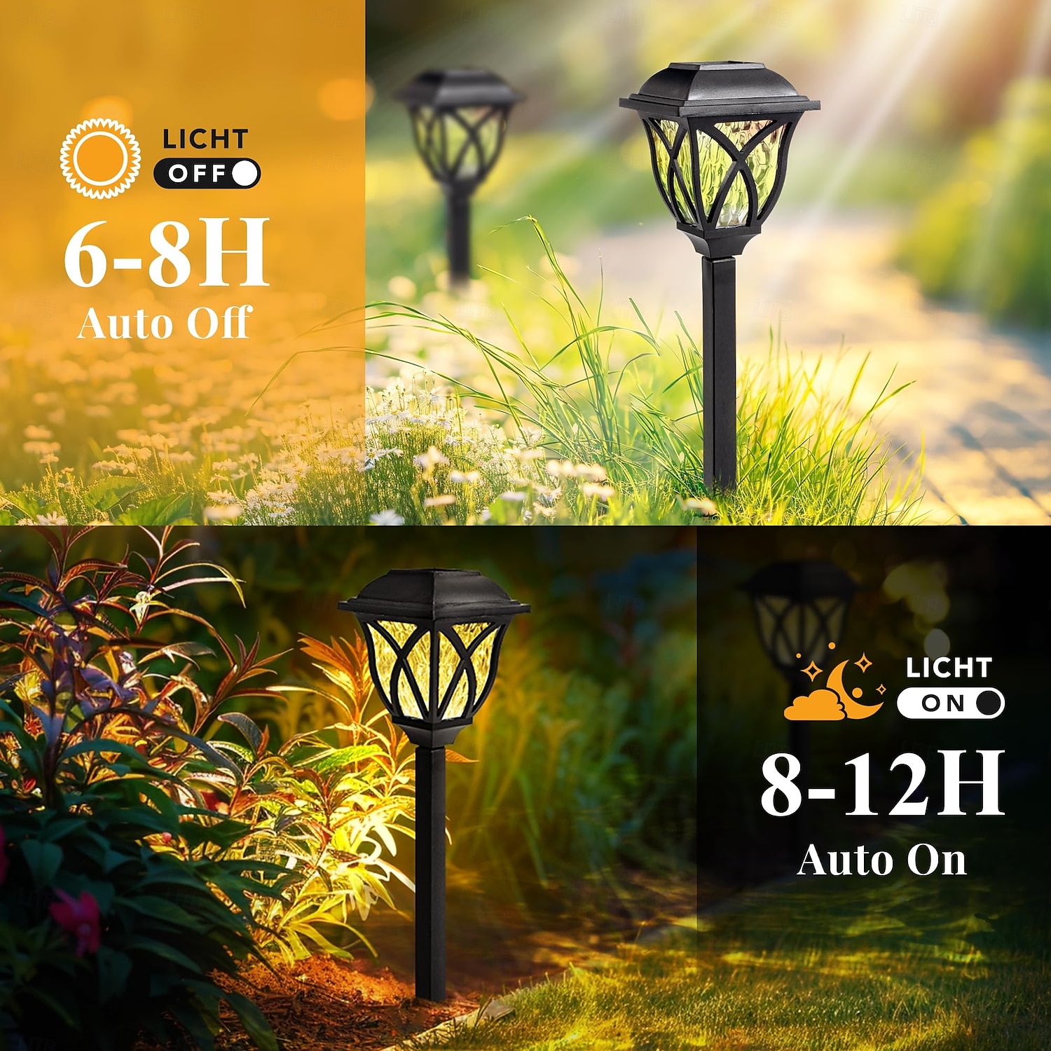 2 Pcs Outdoor Pathway Lights Solar Waterproof Floor Plug in Light Courtyard Garden Path Park Street Pool Villa Decorative Light Landscape Light Lighting 2025 - $14.99 –P5