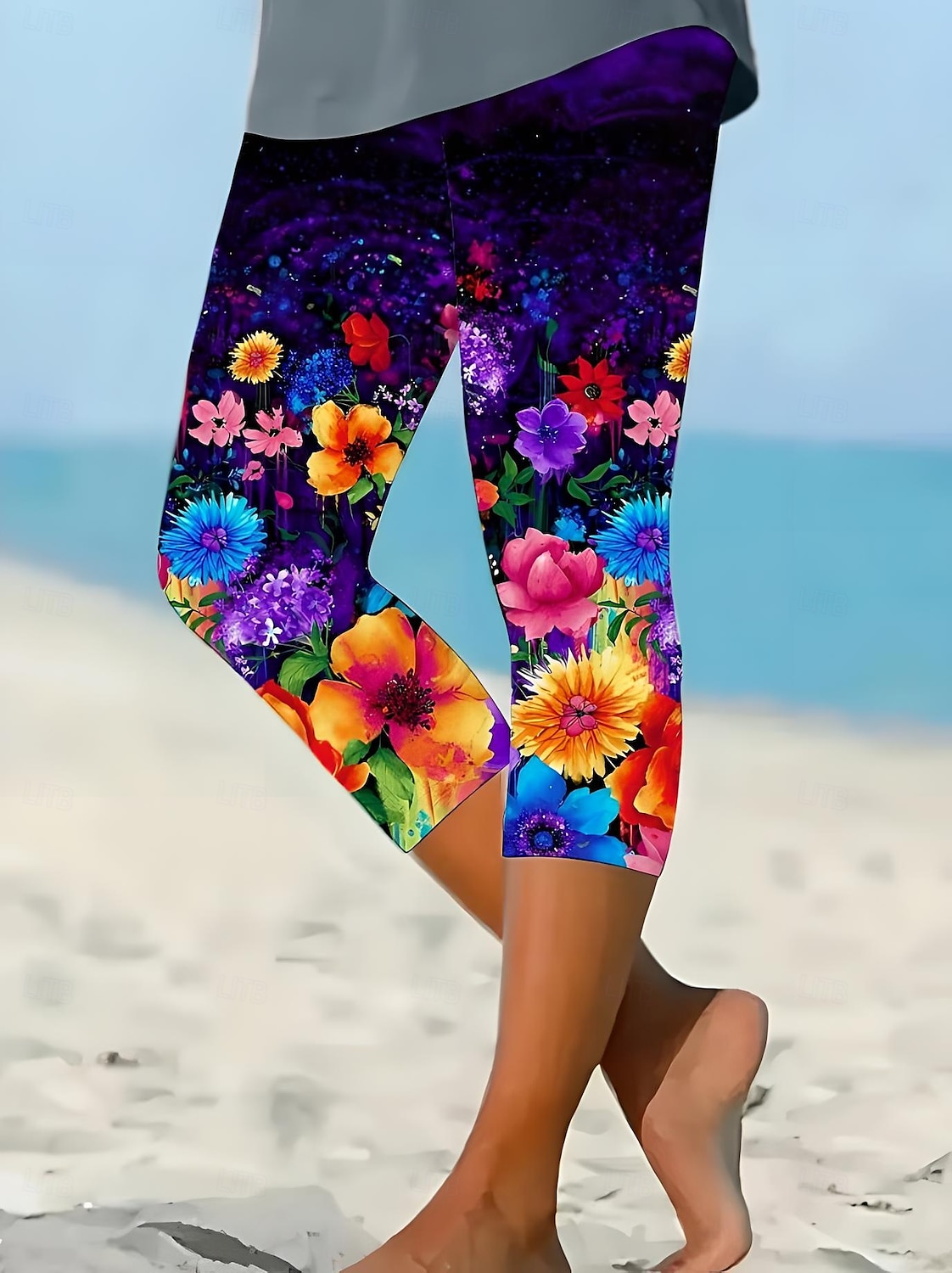Women's Leggings Capri Pants High Elasticity Vacation Vintage Fashion Full Length High Waist Floral Graphic Printing Thermal Warm Breathable Soft Stretchy Outdoor Daily 2025 - $18.99 –P1