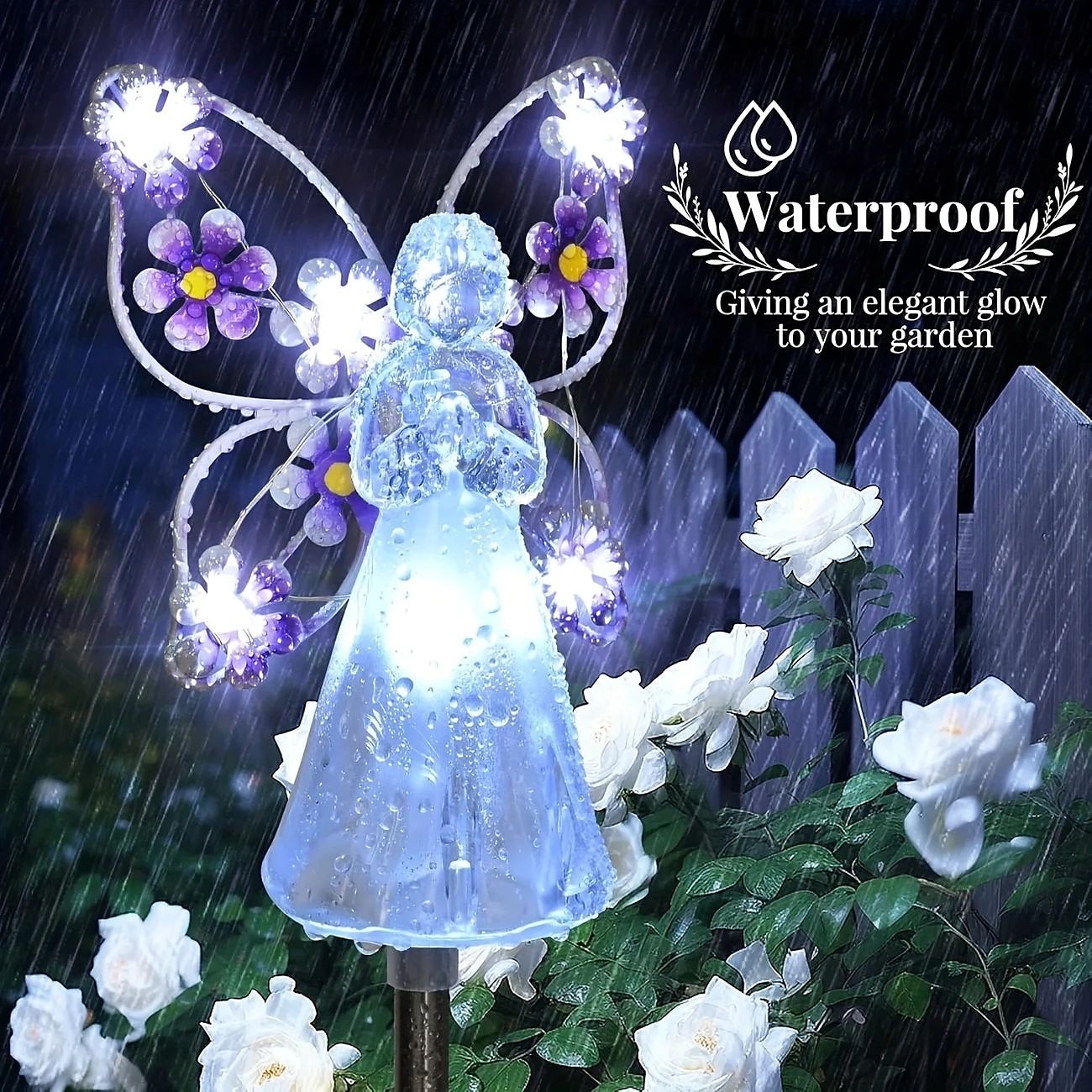 1/2 Pcs Solar Angel Lights Garden Pile Light LED Angel Solar Landscape Lawn Light for Cemetery Grave Memorial Gift Christmas Lawn Yard Walkway Landscape Decoration 2025 - $21.99 –P3
