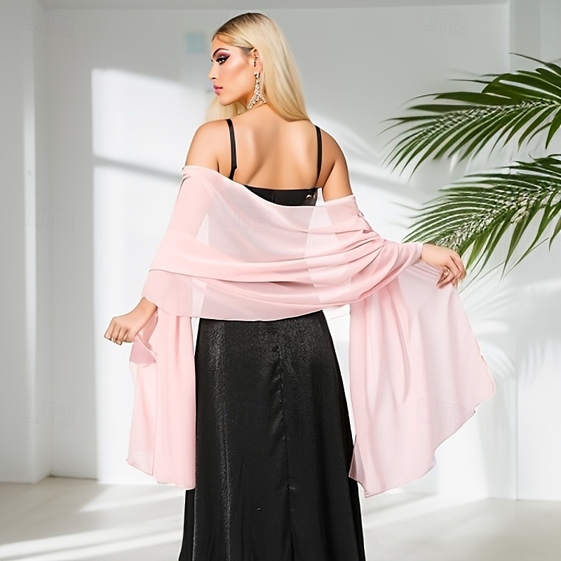 divatos sifon kendő, estélyi sál, hivatalos menyasszonyi kendő nőnek 2025 - $44.99 –P8