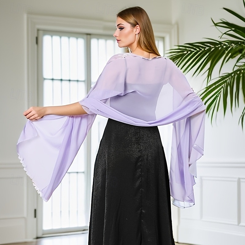 divatos sifon kendő, estélyi sál, hivatalos menyasszonyi kendő nőnek 2025 - $44.99 –P13