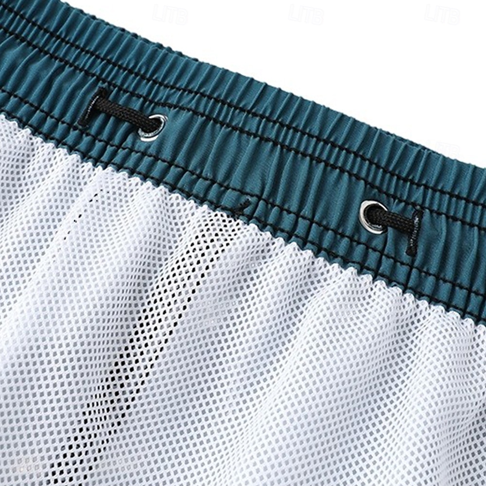 Homens Calção Shorts de praia Bolsos Com Cordão Imprimir Gráfico Folha Árvore Respirável Secagem Rápida Comprimento do joelho Ao ar livre Férias Casa Férias Estilo Étnico Azul Céu Azul escuro de 2025 por $17.99 –P14