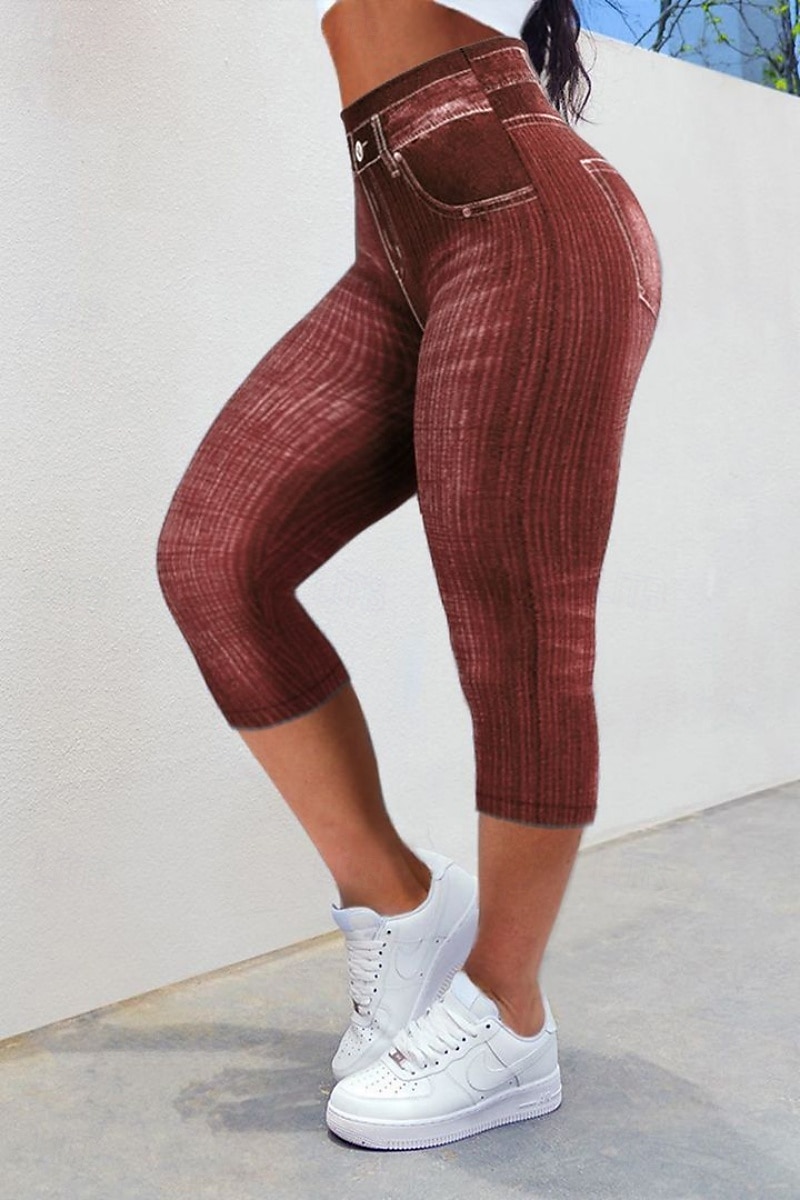 Dámské legíny capri kalhoty 3D tisk chinos městská móda příležitostné do délky lýtek vysoký pas grafický tisk pohodlné měkké komfortní elastické venkovní ulice černé červené modré letní úzké 2025 - $13.99 –P2