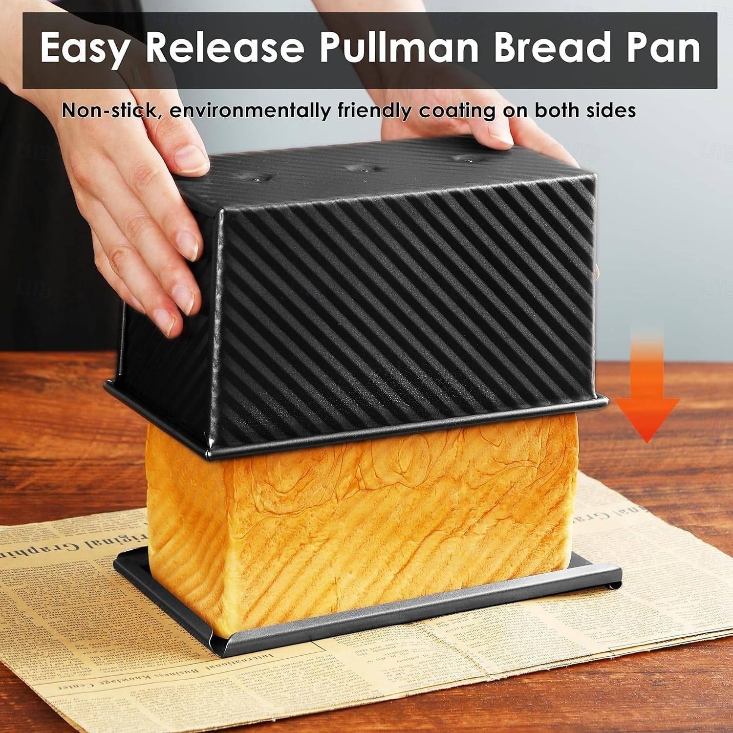 2-pack Pullman brödformar med lock, brödform, non-stick, lättåtkomlig brödform för bakning av hembakat bröd 2025 - $20.99 –P4