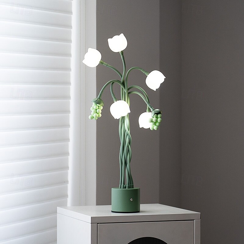 LED-blomsterbordlampe valentinsdag skrivebordslampe bryllup bursdagsfest hjem soverom nattlys usb-drevet avtakbar valentinsdag 2025 - $117.99 –P4